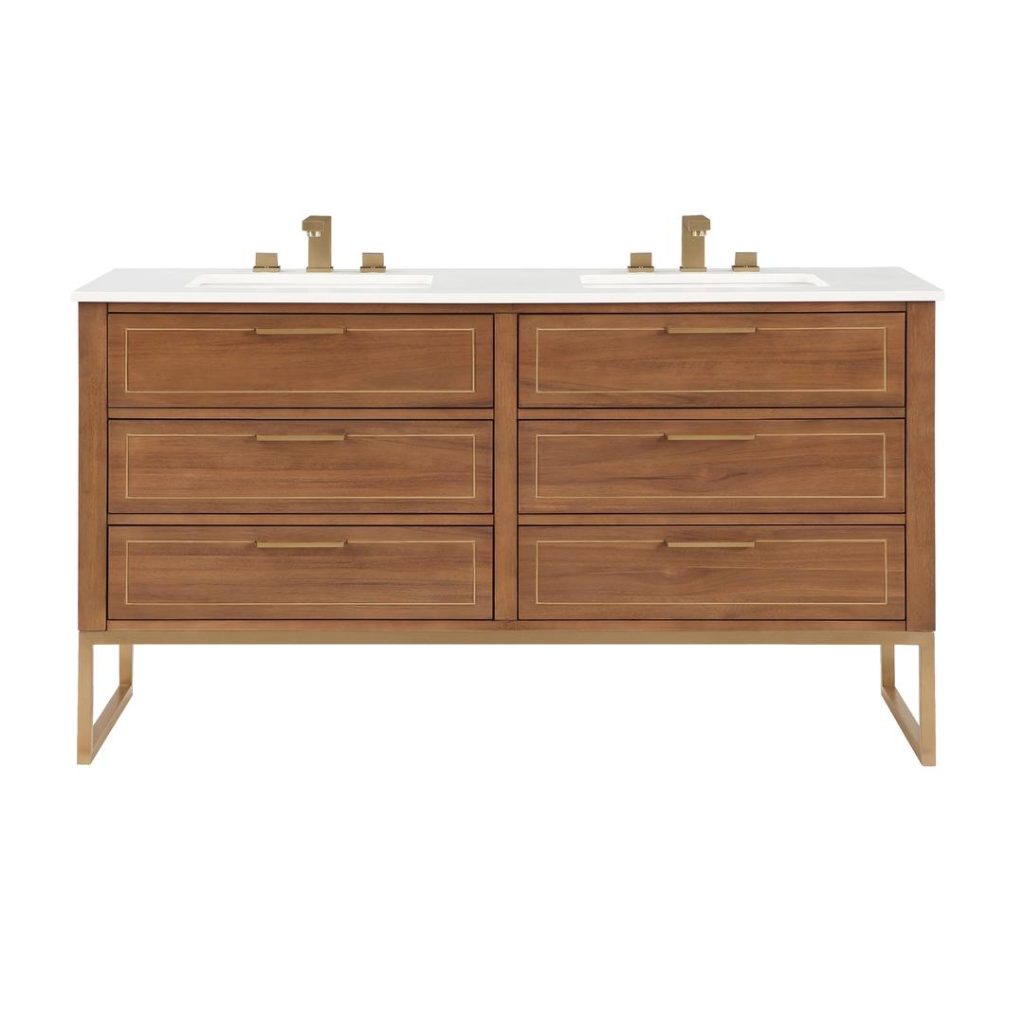 mid century modern bathroom vanity