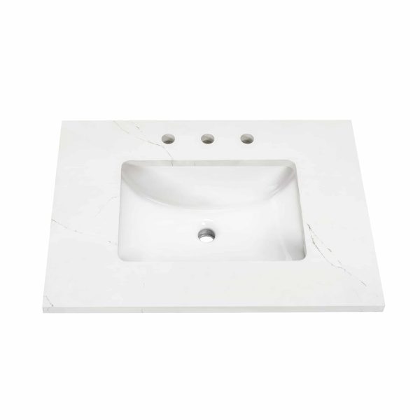 Gracie/Markham/Diamond/Terra Calacatta Quartz Countertop for 24" 30" 36" and 48" vainities